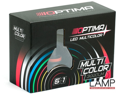 Светодиодные лампы Optima LED MultiColor H16 3000Lm — optima led color h16 2